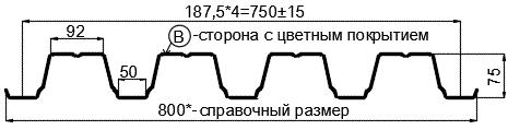 Фото: Профнастил Н75 х 750 - B (ПЭ-01-8017-1) в Солнечногорске