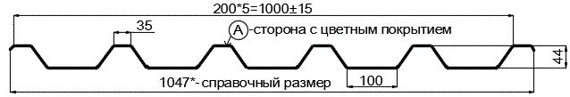 Фото: Профнастил С44 х 1000 - A (ПЭ-01-1014-0.45) в Солнечногорске