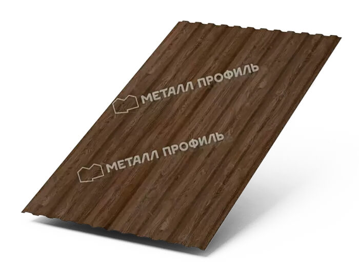 Фото: Профнастил МП10 х 1100 - B (ECOSTEEL_MA_Д-01-МореныйДуб-0.5) в Солнечногорске