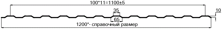 Фото: Профнастил оцинкованный МП10 х 1100 (ОЦ-01-БЦ-0.7) в Солнечногорске