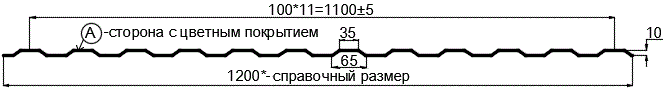 Фото: Профнастил МП10 х 1100 - A (ECOSTEEL_MA-01-МореныйДуб-0.5) в Солнечногорске