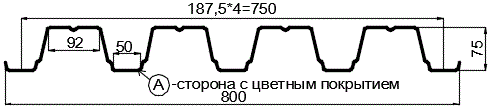 Фото: Профнастил Н75 х 750 - A (ПЭ-01-1015-0.7) в Солнечногорске