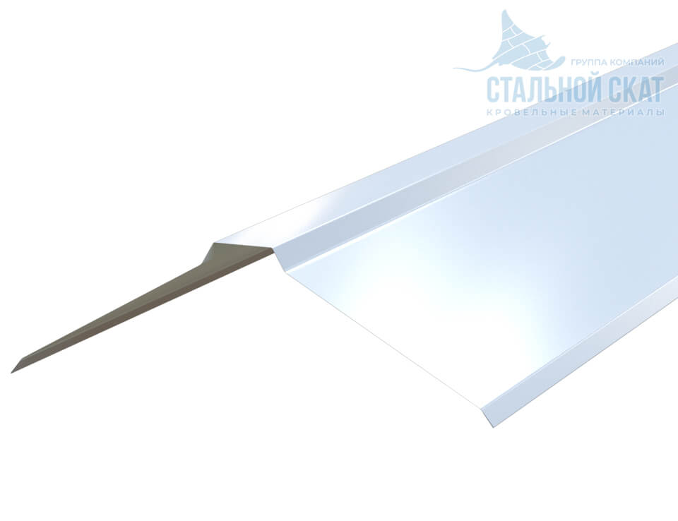 Планка конька плоского 150х150х2000 (PURMAN-20-9010-0.5)